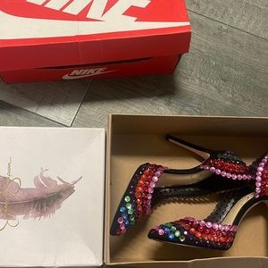 Rhinestone heels Jessica Simpson